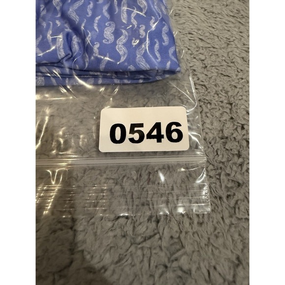 Rhoback Mens XL Blue Mustache Print Golf Performance Polo Shirt Short Sleeve USA - Picture 10 of 10